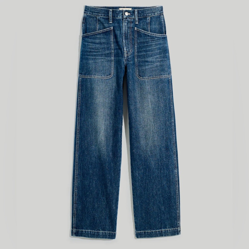 The Perfect Vintage Wide-Leg Selvedge Jean in Graythorn Wash / Sz 30